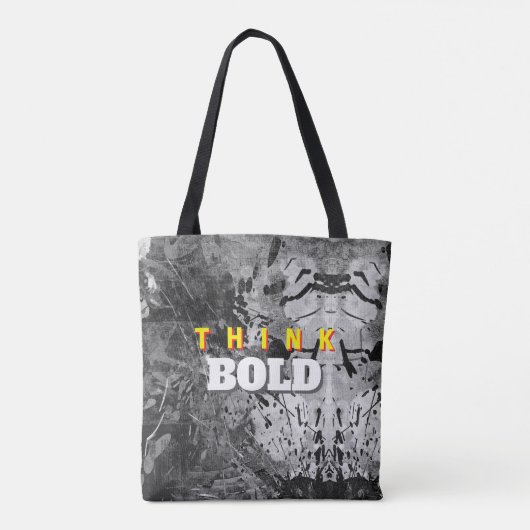THINK BOLD 抽象トート トートバッグ (裏面)