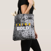 THINK BOLD 抽象トート トートバッグ (クローズアップ)