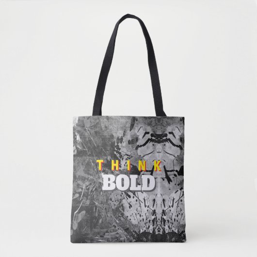 THINK BOLD Abstract Tote トートバッグ (正面)
