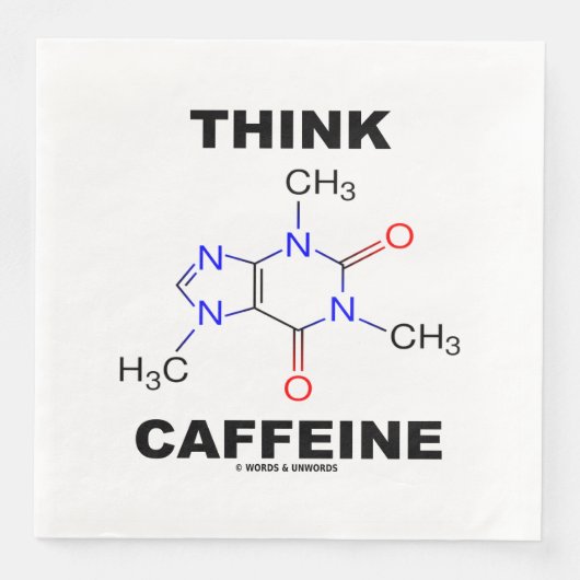 Think Caffeine (Caffeine Chemical Molecule) (正面)