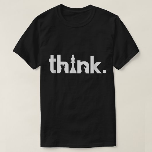Think Chess Strategy Design Tシャツ (デザイン正面)