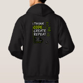 Think Code Create Repeat Hoodie パーカ (裏面)