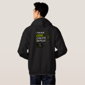 Think Code Create Repeat Hoodie パーカ (裏面フル)