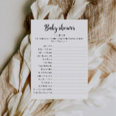 Think Fast Baby Shower Game, Baby Shower Printable 招待状