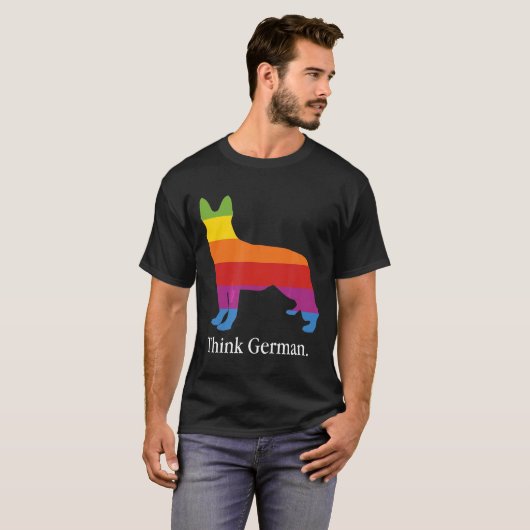 Think German Shepherd Dog Owner Pop Tech Cult Say Tシャツ (正面フル)