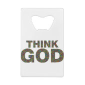 Think God Dieu Cadeau idée de cadeau クレジットカード栓抜き (裏面)