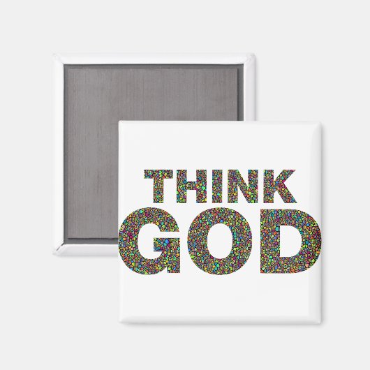 Think God Dieu Cadeau idée de cadeau マグネット (正面/裏面)