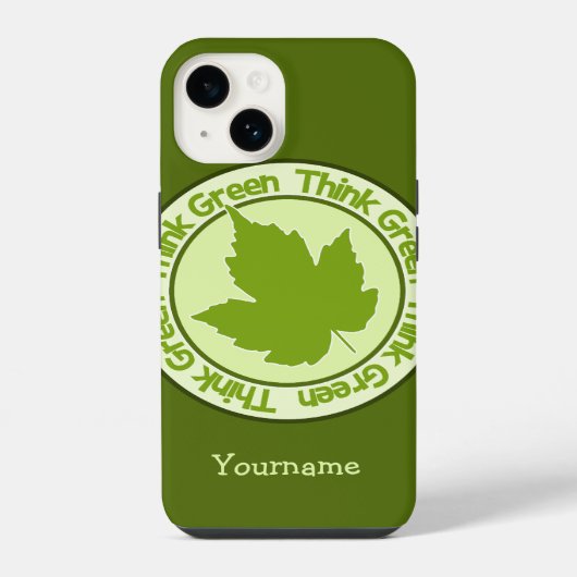 THINK GREEN オーダーメイドスマホケース iPhoneケース (裏面)