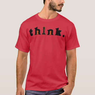 Think in Chess Pieces retro Tシャツ