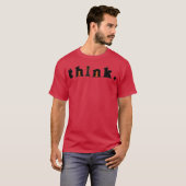 Think in Chess Pieces retro Tシャツ (正面フル)