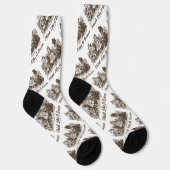 Think Like A Queen Wonderland Advice Alice Humor ソックス (右)