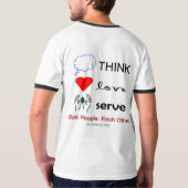 THINK.LOVE.SERVEの信号器T Tシャツ (裏面)