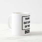 Think Outside Of The Box  コーヒーマグカップ (正面左)