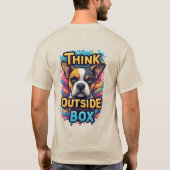Think Outside The Box: Adorable Boxer Dog Portrait Tシャツ (裏面)
