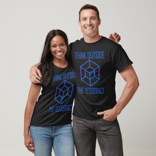 Think Outside The Tesseract Geometry Geek Cube 1 Tシャツ (ユニセックス)