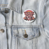 Think Pink Breast Cancer Awareness Design Button 缶バッジ (インサイチュ)