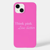 Think Pink iPhone Case Case-Mate iPhoneケース (裏面)