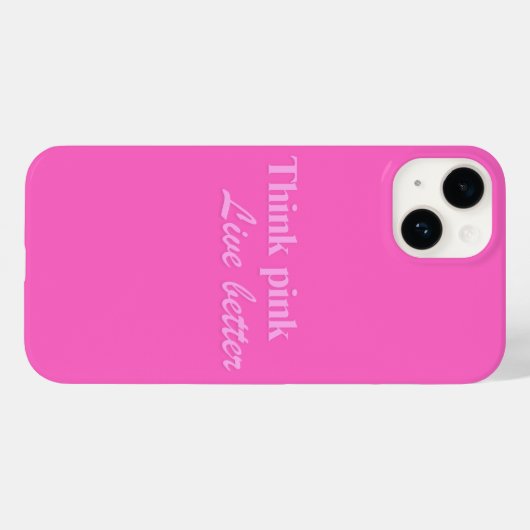 Think Pink iPhone Case Case-Mate iPhoneケース (裏面 (横))