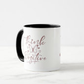 Think Positive Butterfly Coffee Mug  マグカップ (正面左)