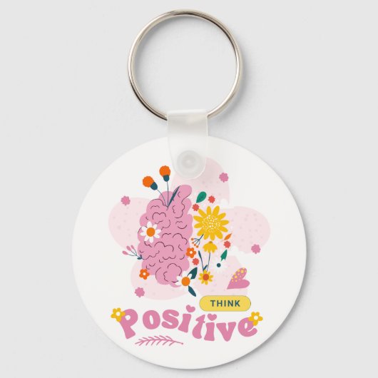 Think Positive Keychain キーホルダー (正面)