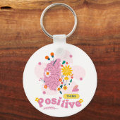 Think Positive Keychain キーホルダー (正面)