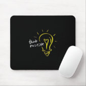 Think Positive – Light Bulb Motivation Mousepad マウスパッド (マウス)