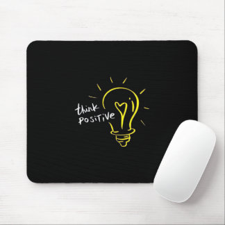 Think Positive – Light Bulb Motivation Mousepad マウスパッド