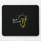 Think Positive – Light Bulb Motivation Mousepad マウスパッド (正面)