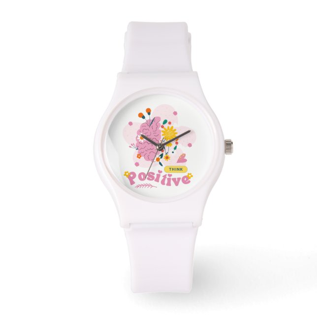 Think Positive Round Watch 腕時計 (正面)