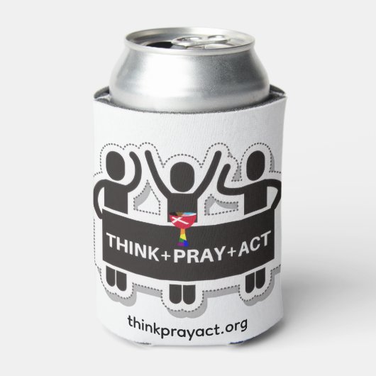 Think Pray Act 缶クーラー (缶正面)