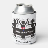 Think+Pray+Act Can Cooler 缶クーラー (缶正面)