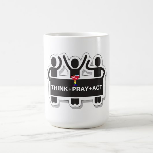 Think+Pray+Act Coffee Mug コーヒーマグカップ (中央)