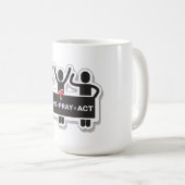 Think+Pray+Act Coffee Mug コーヒーマグカップ (正面右)