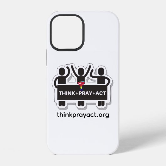 Think+Pray+Act iPhone 12 カバー (裏面)