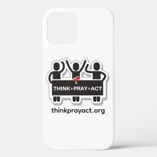 Think+Pray+Act iPhone 12 カバー (裏面)