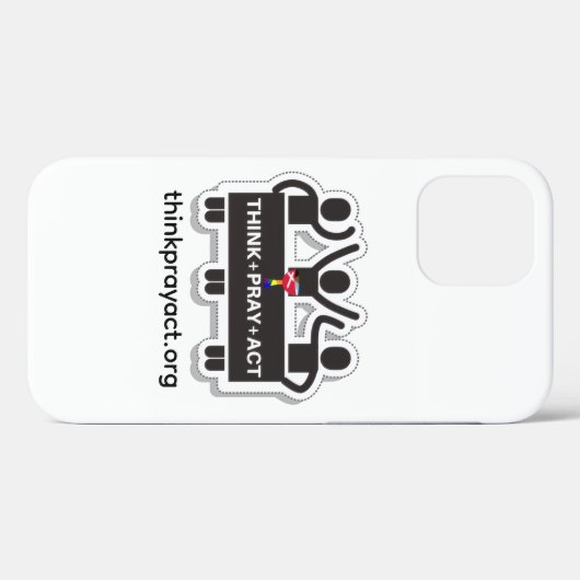 Think+Pray+Act iPhone 12 カバー (裏面 (横))