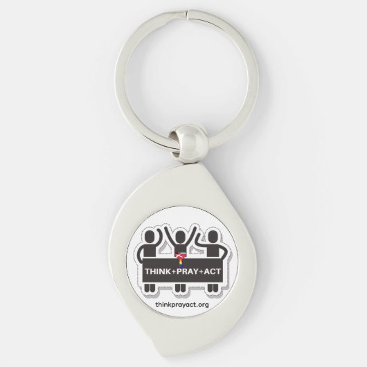 Think+Pray+Act Keychain キーホルダー (正面)