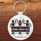 Think+Pray+Act Keychain キーホルダー (正面)