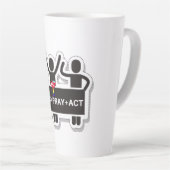 Think+Pray+Act Latte Mug カフェラテマグ (右アングル)