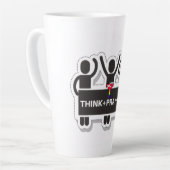 Think+Pray+Act Latte Mug カフェラテマグ (左アングル)