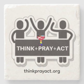Think+Pray+Act Stone Coaster ストーンコースター