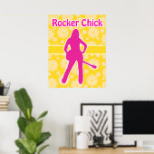 Think Rock Chick Poster ポスター (ホームオフィス)
