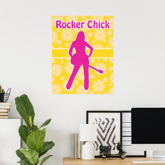 Think Rock Chick Poster ポスター (ホームオフィス)
