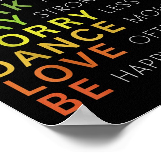 Think Sitive Affirmation Insrational Motivational  ポスター (角)