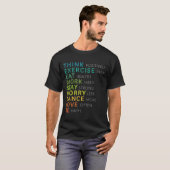 Think Sitive Affirmation Insrational Motivational  Tシャツ (正面フル)