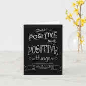 Think Sitive Things Happen Motivational  カード (黄色い花)