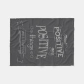 Think Sitive Things Happen Motivational フリースブランケット (正面(横))