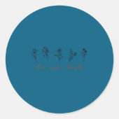 Think Sitive Thoughts, Sitivity Wildflower Motivat ラウンドシール (正面)