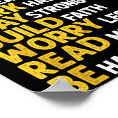 Think Sitively Exercise Daily Gym Workout Motivati ポスター (角)