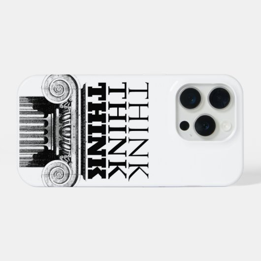 Think Think Think 12ステップ iPhone 15 Pro ケース (裏面横)